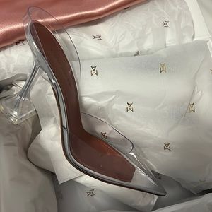 Amina Muaddi Holli glass sling. Never worn just tried on around the house.